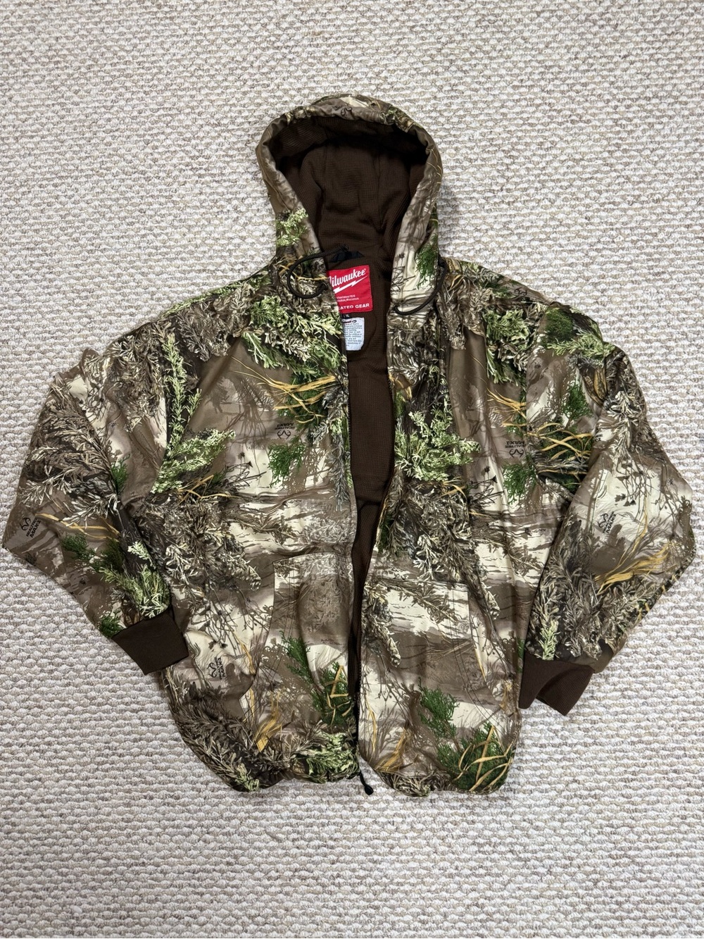 Milwaukee M12 Heated Jacket Mens XL Realtree AP Camo Hunting 2332 Untested Hood